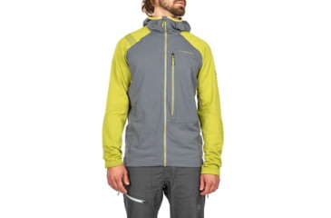 Image of La Sportiva Defender Jacket - Mens, Steel/Kiwi, Medium, L24-908713-M