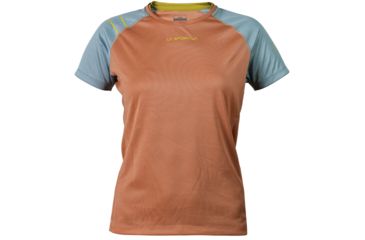 Image of Flight T-Shirt - Womens-Ice Blue/Coral-Small