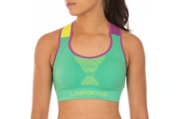 Image of La Sportiva Focus Top - Women's, Jade Green/Purple, Extra Small I84-704500-XS