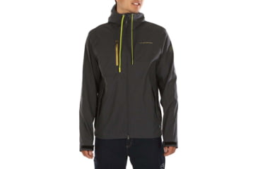 Image of La Sportiva Jolly Jacket - Mens, Carbon/Kiwi, Large, N31-900713-L