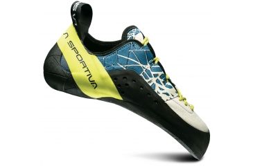 Image of La Sportiva Kataki Climbing Shoe - Men's-Ocean/Sulphur-42.5