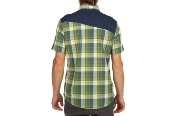 Image of La Sportiva Longitude Shirt - Mens, Pine/Kiwi, Medium, N25-714713-M