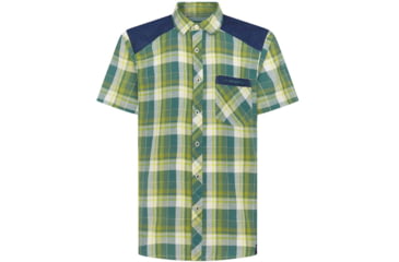 Image of La Sportiva Longitude Shirt - Mens, Pine/Kiwi, Medium, N25-714713-M