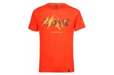 Image of La Sportiva Mountain Is Home T-Shirt - Men's, Tangerine, Small H75-202202-S