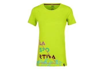 Image of La Sportiva Mountain Is Home T-Shirt - Women's, Apple Green, Extra Small I79-705705-XS