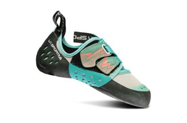 Image of La Sportiva Oxygym Climbing Shoes - Women's, Mint/Coral, 36.5, 10O-609301-36.5