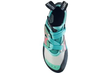 Image of La Sportiva Oxygym Climbing Shoes - Womens, Mint/Coral, 39.5 EU, 10O-609301-39.5