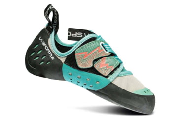 Image of La Sportiva Oxygym Climbing Shoes - Women's, Mint/Coral, 39.5, 10O-609301-39.5