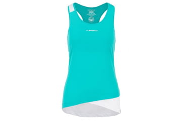 Image of La Sportiva Paige Tank - Womens, Aqua/White, Extra Small, I97-615000-XS