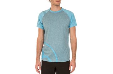 Image of La Sportiva Santiago T-Shirt - Men's, Lake/Tropic Blue, Small J78-607614-S