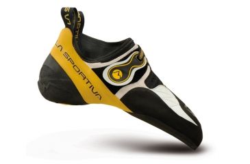 Image of La Sportiva Solution Climbing Shoe - Men's-White/Yellow-40
