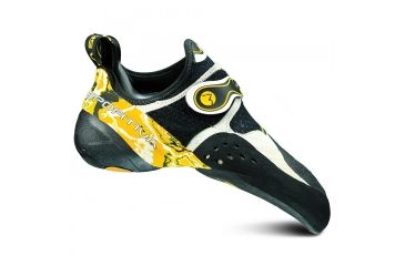 Image of La Sportiva Solution Climbing Shoe -  Mens, White/Yellow, 39 199-WY-39