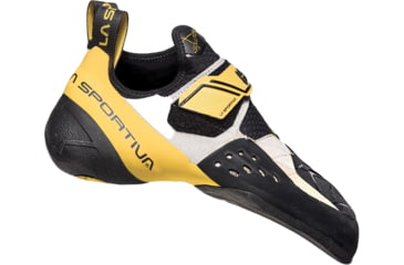 Image of La Sportiva Solution Climbing Shoes - Mens, White/Yellow, 43, ZFCS013-W00Y00-43