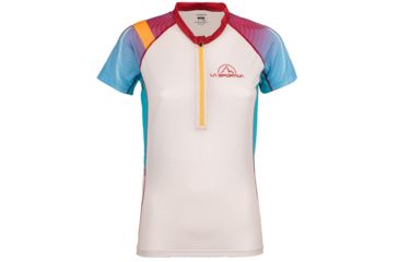 Image of La Sportiva Speed T-Shirt - Women's, Berry/White, Extra Small K43-303000-XS