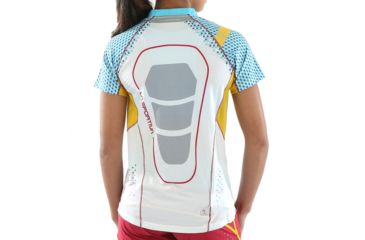 Image of La Sportiva Speed T-Shirt - Women's, White/Yellow, Medium K43-WY-M