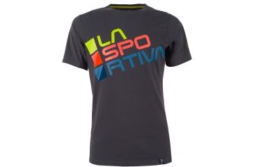 Image of La Sportiva Square T-Shirt - Men's-Carbon/Sulphur-Small
