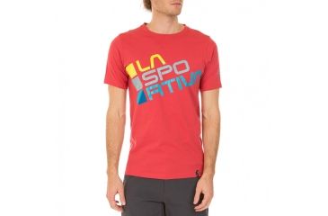 Image of La Sportiva Square T-Shirt - Men's, Cardinal Red, Extra Large H49-307307-XL