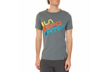 Image of La Sportiva Square T-Shirt - Men's, Slate, Extra Large H49-903903-XL