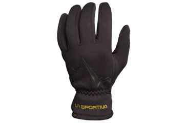 Image of La Sportiva Stretch Gloves, Black/Yellow, Extra Small, X48-BY-XS-6-6.5