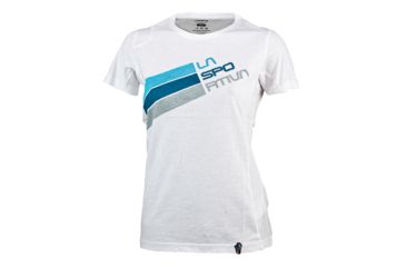 Image of La Sportiva Stripe Logo T-Shirt - Women's-White-Large