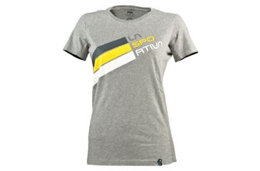 Image of La Sportiva Stripe Logo T-Shirt - Womens-Mid Grey-X-Small