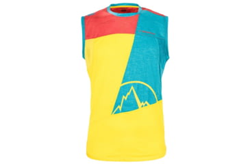 Image of La Sportiva Strive Tank - Men's, Lemonade/Tropic Blue, Medium H83-106614-M