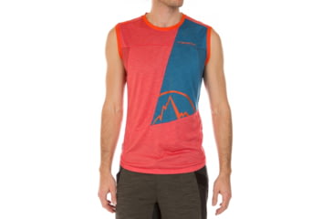 Image of La Sportiva Strive Tank - Men's, Cardinal Red/Lake, Small H83-307607-S