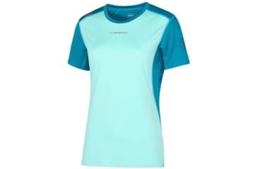 Image of La Sportiva Sunfire T-Shirt - Womens, Turquoise/Crystal, Extra Small, M30-616635-XS