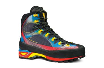 Image of La Sportiva Trango Cube GTX Mountaineering Boot - Men's-Blue/Red-Medium-39.5