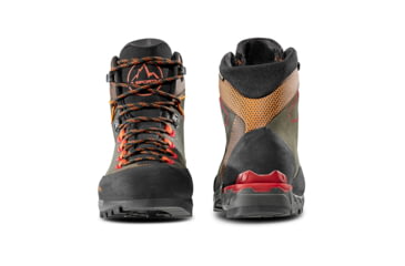 Image of La Sportiva Trango Tech Leather GTX Mountaineering Shoes - Mens, Carbon/Hawaiian Sun, 45.5, 21S-900208-45.5