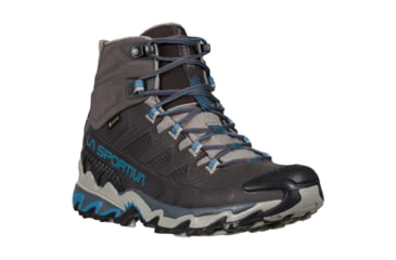 Image of La Sportiva Ultra Raptor II Mid Leather GTX Hiking Shoes - Womens, Carbon/Atlantic W, 41.5, 34M-900630W-41.5
