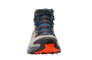 Image of La Sportiva Ultra Raptor II Mid Leather GTX Hiking Shoes - Womens, Grey/Cherry Tomato, 38.5, ZFHS097-G01R22-38.5