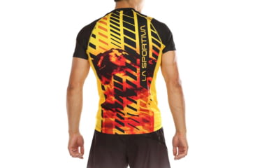 Image of La Sportiva Wave T-Shirt - Mens, Black/Yellow, Medium, P07-999100-M