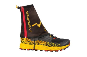 Image of La Sportiva Winter Running Gaiter, Black/Yellow, Medium/Large, 49S-999100-M/L