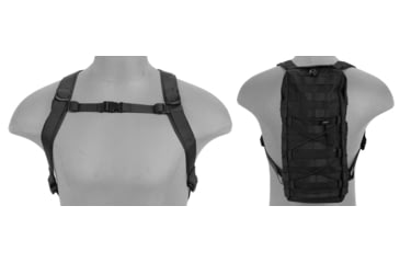 Image of Lancer Tactical MOLLE Attachable Hydration Backpack, Black, CA-384BN