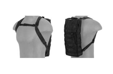 Image of Lancer Tactical MOLLE Attachable Hydration Backpack, Black, CA-384BN