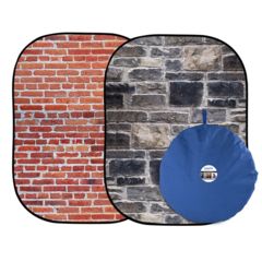 Image of Urban Collapsible 5ft X 7ft, Red Brick/Grey Stone