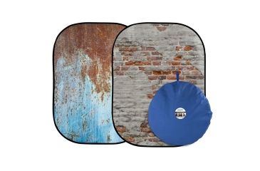 Image of Urban Collapsible 5ft X7ft, Rusty Metal/Plaster Wall