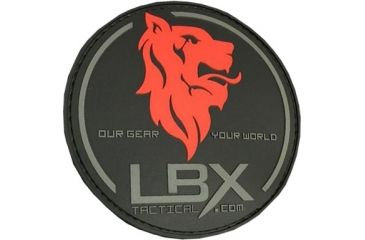 Image of LBX Tactical LBX Logo PVC Patch, Black LBX-6000 BLACK
