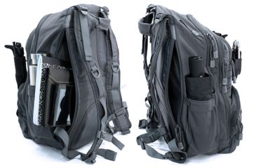 Image of Leapers Overbound Daypack, 12inx6inx18in, 600D Nylon, Gun Metal PVC-P836GM