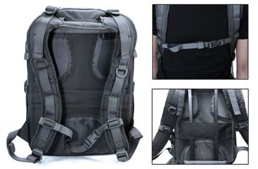Image of Leapers Overbound Daypack, 12inx6inx18in, 600D Nylon, Gun Metal PVC-P836GM