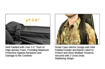 Image of Leapers Combat Web 38in Rifle Case, Black