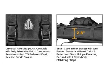 Image of Leapers Combat Web 34" Gun Case, Black PVC-RC34B