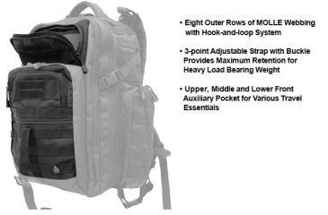 Image of Leapers UTG 3-Day Situational Preparedness Back Pack,Black PVC-P372B