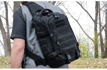 Image of Leapers UTG Ambi 24/7 Cross Body Shoulder Vital Sling Pack,Black PVC-SP247B