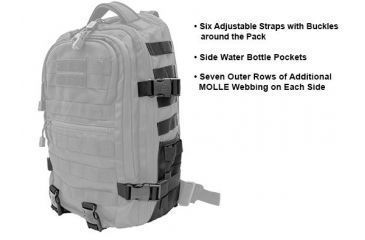 Image of Leapers UTG Ambi 24/7 Cross Body Shoulder Vital Sling Pack,Black PVC-SP247B