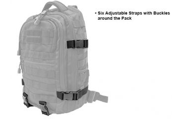 Image of Leapers UTG Ambi 24/7 Cross Body Shoulder Vital Sling Pack,Black PVC-SP247B