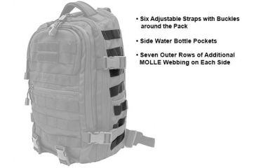 Image of Leapers UTG Ambi 24/7 Cross Body Shoulder Vital Sling Pack,Black PVC-SP247B