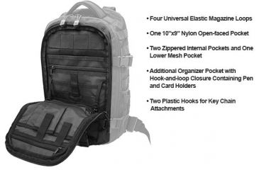 Image of Leapers UTG Ambi 24/7 Cross Body Shoulder Vital Sling Pack,Black PVC-SP247B