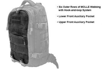 Image of Leapers UTG Ambi 24/7 Cross Body Shoulder Vital Sling Pack,Black PVC-SP247B